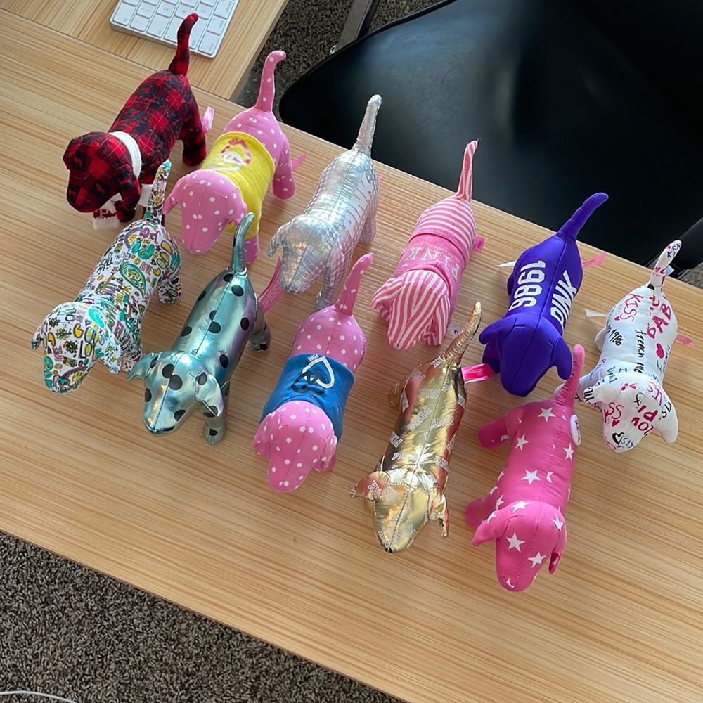 Victoria’s Secret PINK plush dogs — great condition.